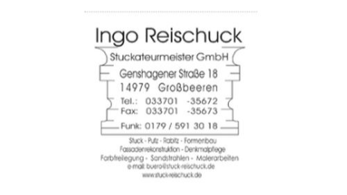 Logo der Firma Ingo Reischuck Stuckateurmeister GmbH aus Großbeeren auf dem Branchenportal Maler.org