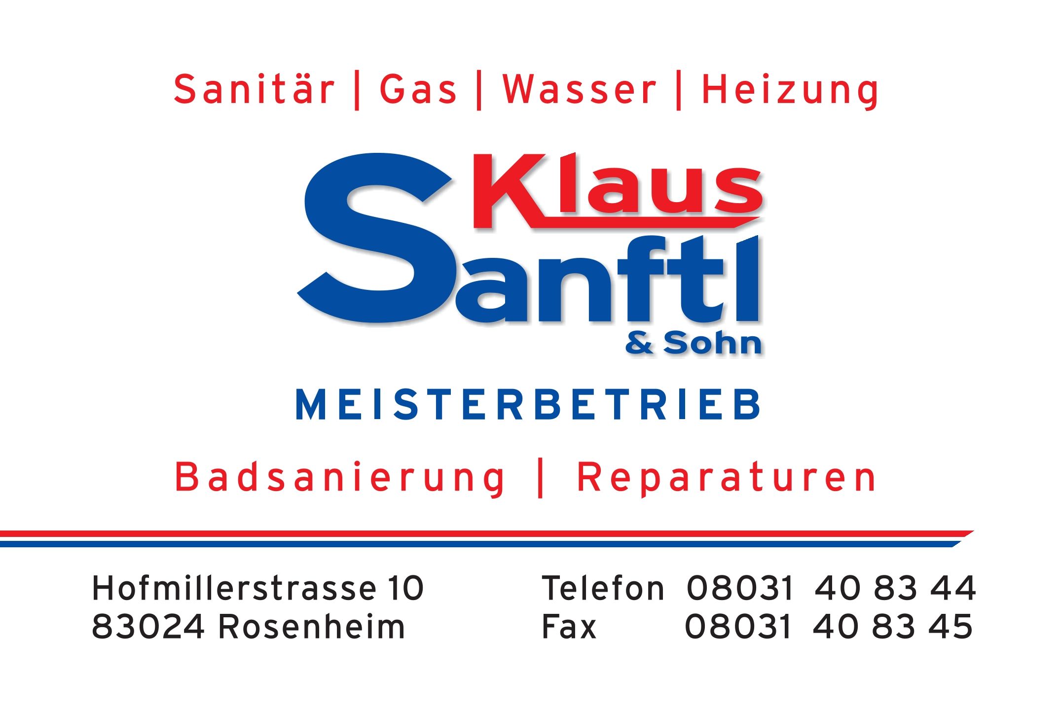 Logo der Firma Sanftl Klaus Sanitär - Gas - Wasser - Heizung aus Rosenheim auf dem Branchenportal Sanitaer.org