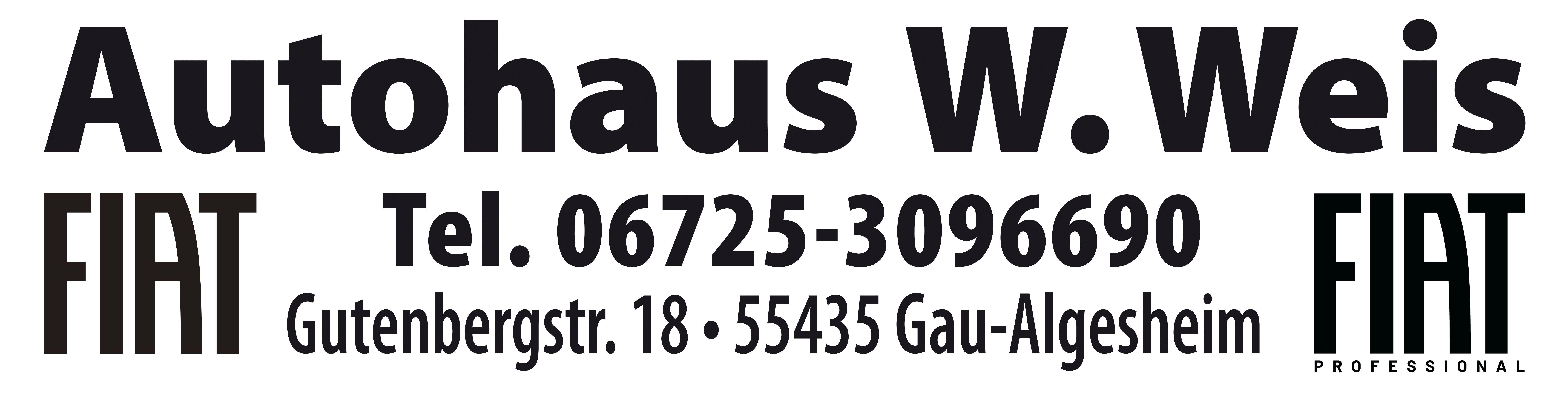 Logo der Firma AUTOHAUS WILLI WEIS e.K. - die Fiat Profis zwischen Mainz, Bingen, Bad Kreuznach und Alzey aus Gau-Algesheim auf dem Branchenportal Auto-Werkstatt.de