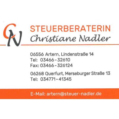Logo der Firma Christiane Nadler Steuerberaterin aus Artern auf dem Branchenportal Steuer-Berater.de