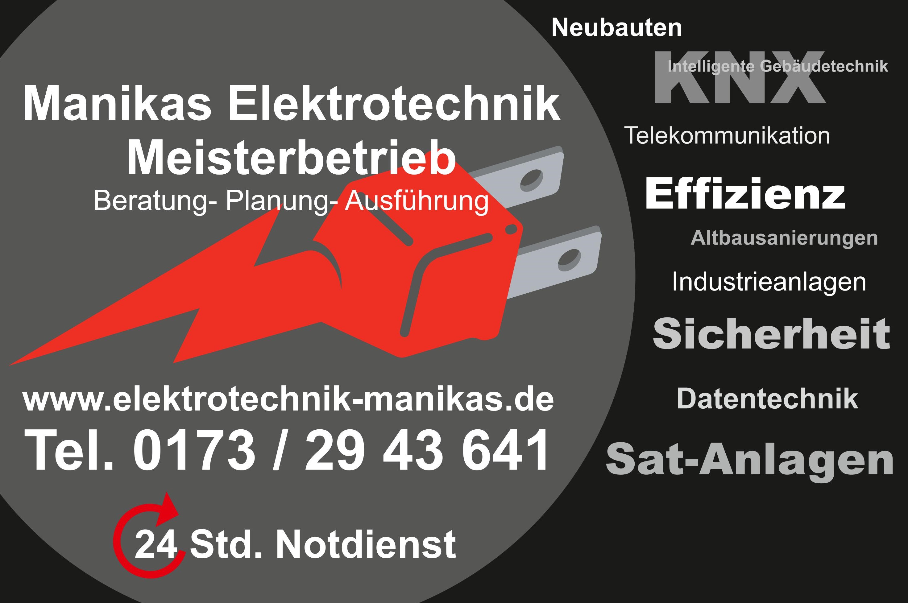 Logo der Firma Manikas Elektrotechnik aus Velbert auf dem Branchenportal Elektriker.org