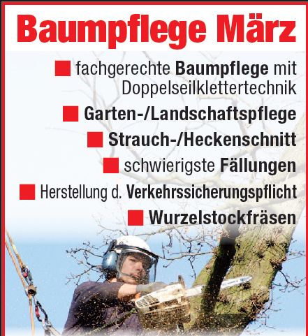 Logo der Firma Baumpflege März aus Ettringen auf dem Branchenportal Gartenbau.org