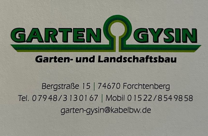 Logo der Firma Garten Gysin aus Forchtenberg auf dem Branchenportal Gartenbau.org