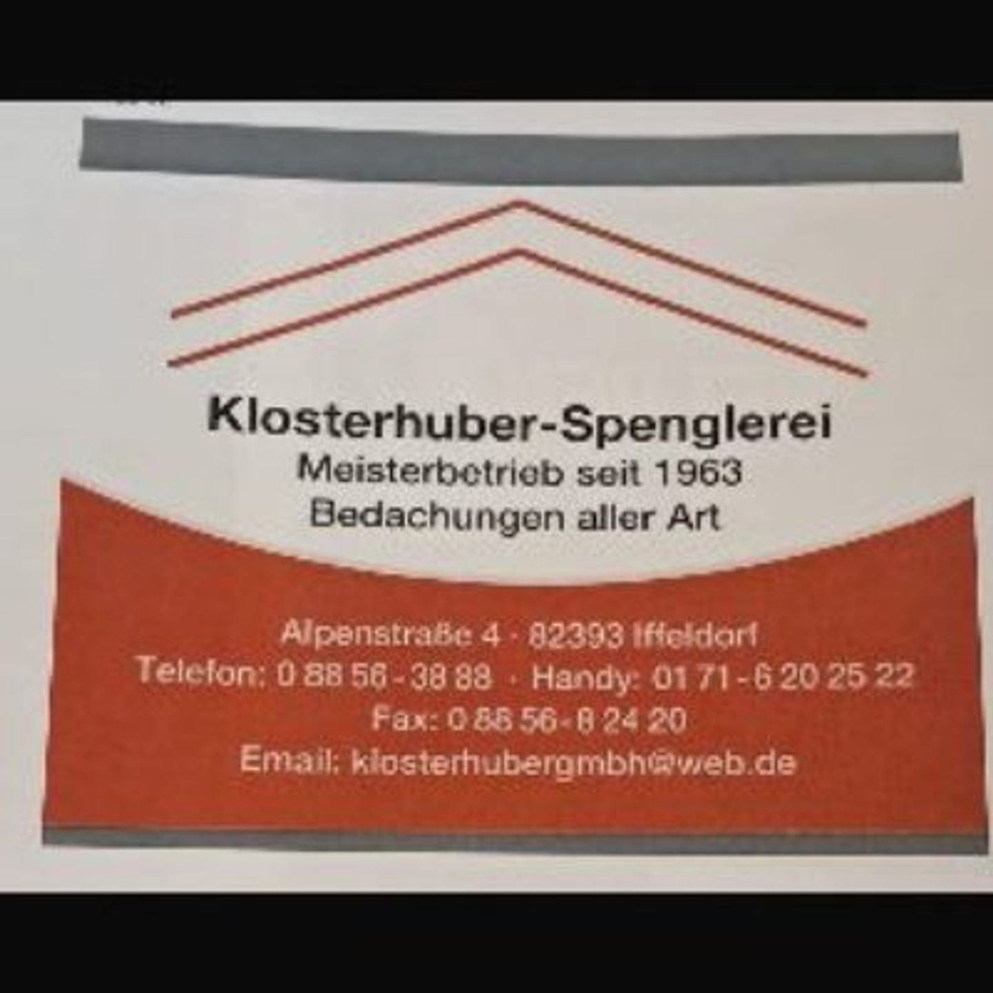 Logo der Firma Klosterhuber Spenglerei GmbH aus Iffeldorf auf dem Branchenportal Sanitaer.org