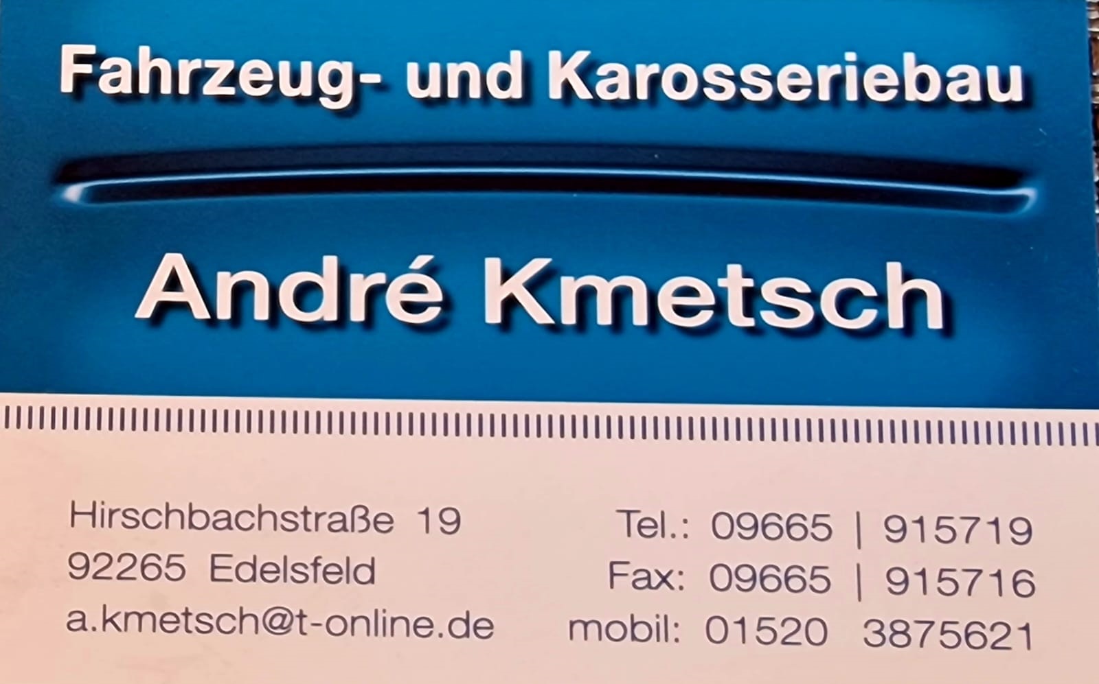Beispielarbeit von Kmetsch Karosseriebau - veröffentlicht auf Auto-Werkstatt.de