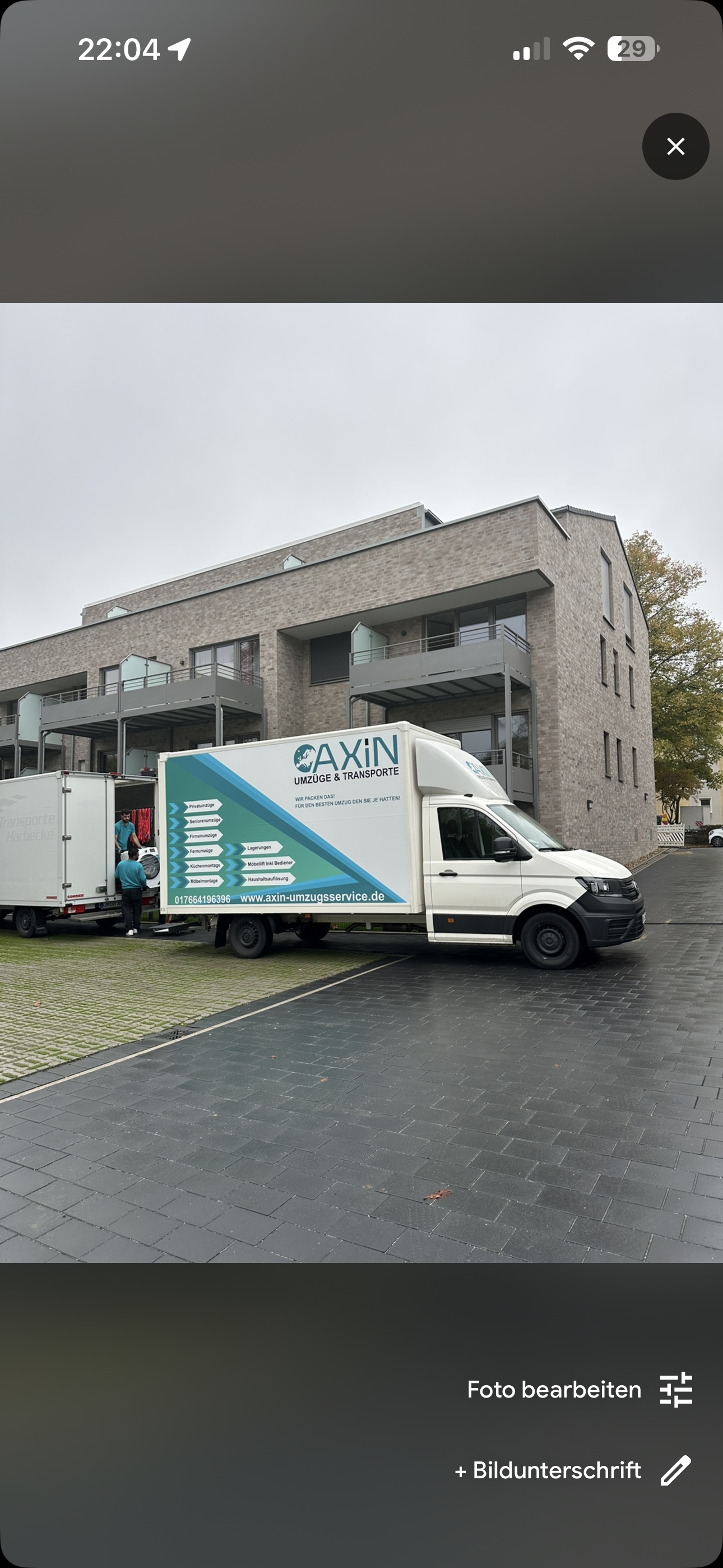 Beispielarbeit von Axin Umzüge & Transporte - veröffentlicht auf Hausmeisterdienste.net
