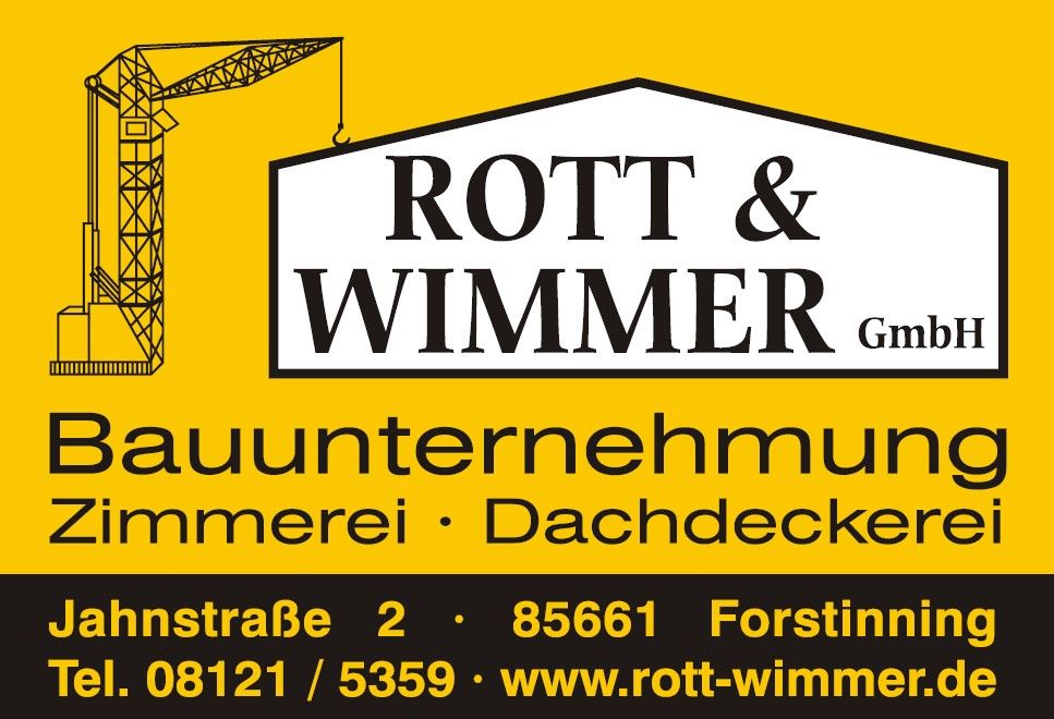 Logo der Firma Bauunternehmung & Zimmerei Rott und Wimmer GmbH aus Forstinning auf dem Branchenportal Bauunternehmen.org