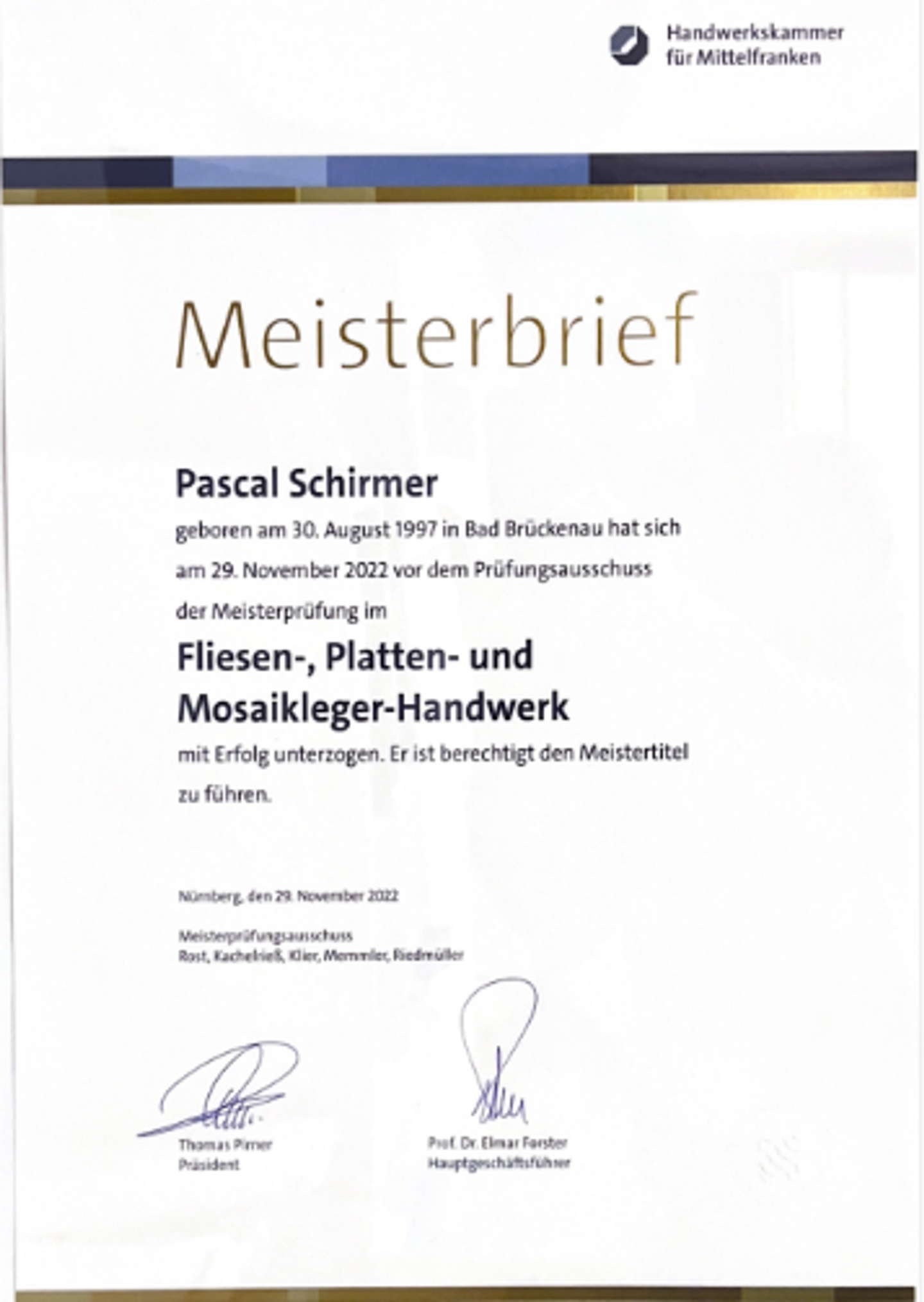 Beispielarbeit von Pascal Schirmer Fliesenverlegung - veröffentlicht auf Fliesenleger.net