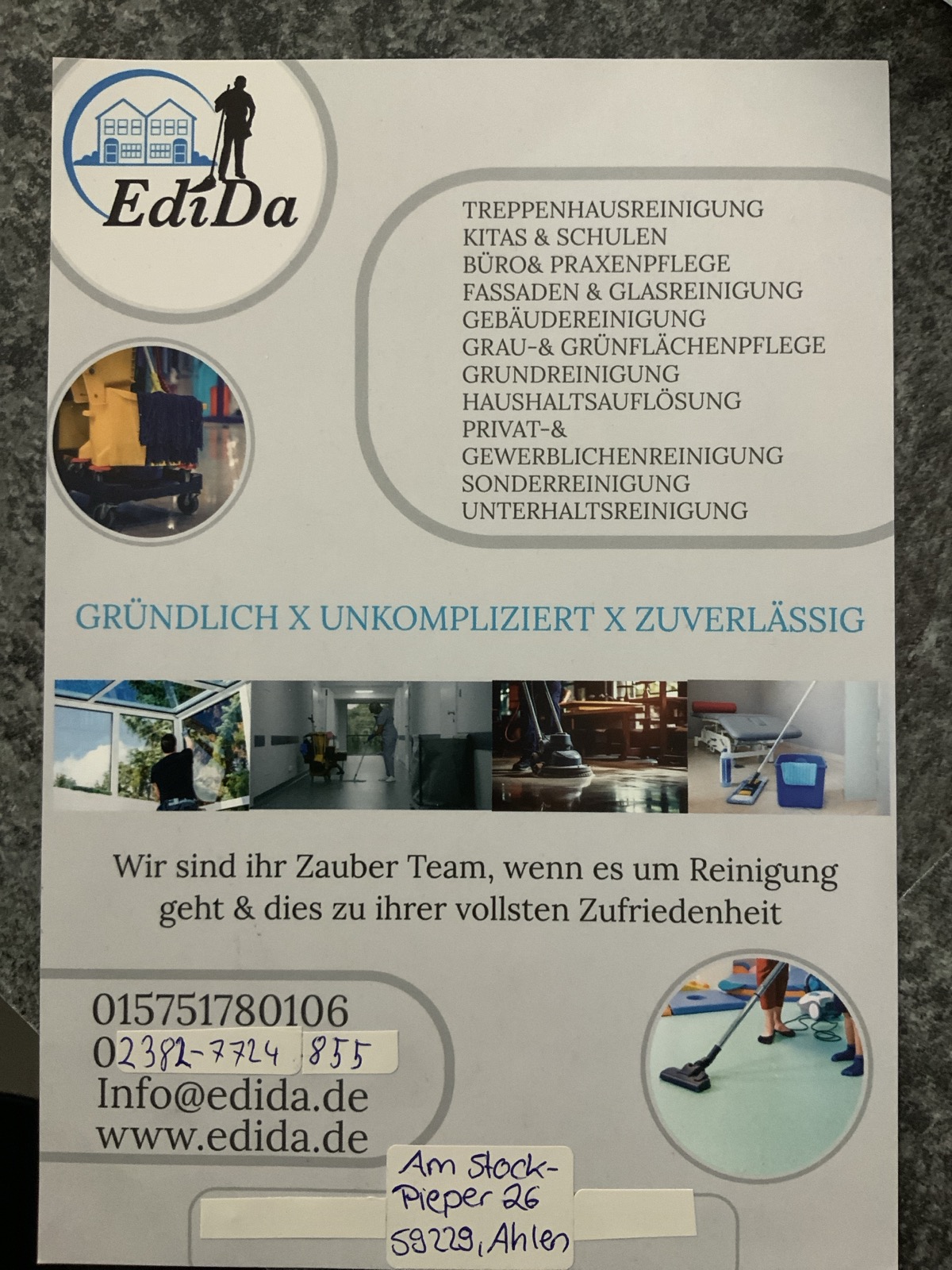 Beispielarbeit von EdiDa Gebäudereinigung - veröffentlicht auf Hausmeisterdienste.net