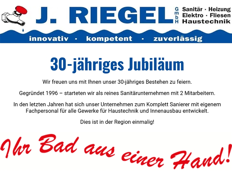 Beispielarbeit von J. Riegel GmbH - veröffentlicht auf Sanitaer.org