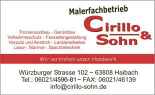 Logo der Firma Cirillo & Sohn GmbH aus Haibach auf dem Branchenportal Maler.org