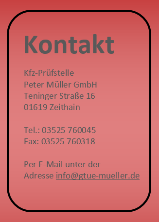 Beispielarbeit von Kfz-Prüfstelle Peter Müller GmbH - veröffentlicht auf Gutachter.org