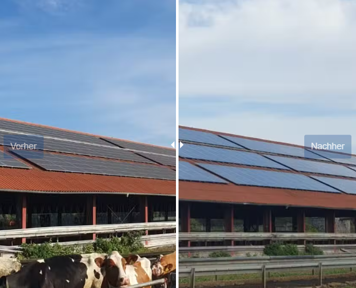 Beispielarbeit von TCR Reinigungstechnik - veröffentlicht auf Solartechnik.org