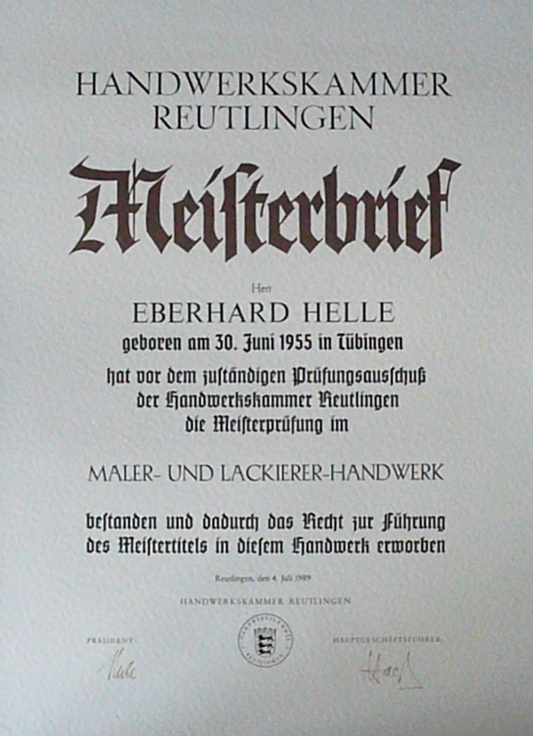Beispielarbeit von E. u. S. Helle GbR - veröffentlicht auf Maler.org