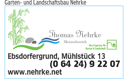 Logo der Firma Garten- und Landschaftsbau Nehrke Thomas aus Ebsdorfergrund auf dem Branchenportal Gartenbau.org