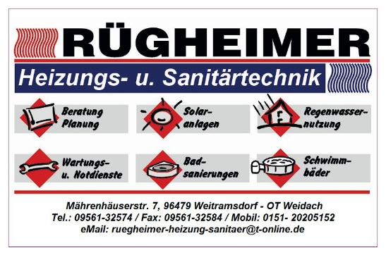 Logo der Firma Rügheimer Heizung- u. Sanitärtechnik aus Weitramsdorf auf dem Branchenportal Sanitaer.org