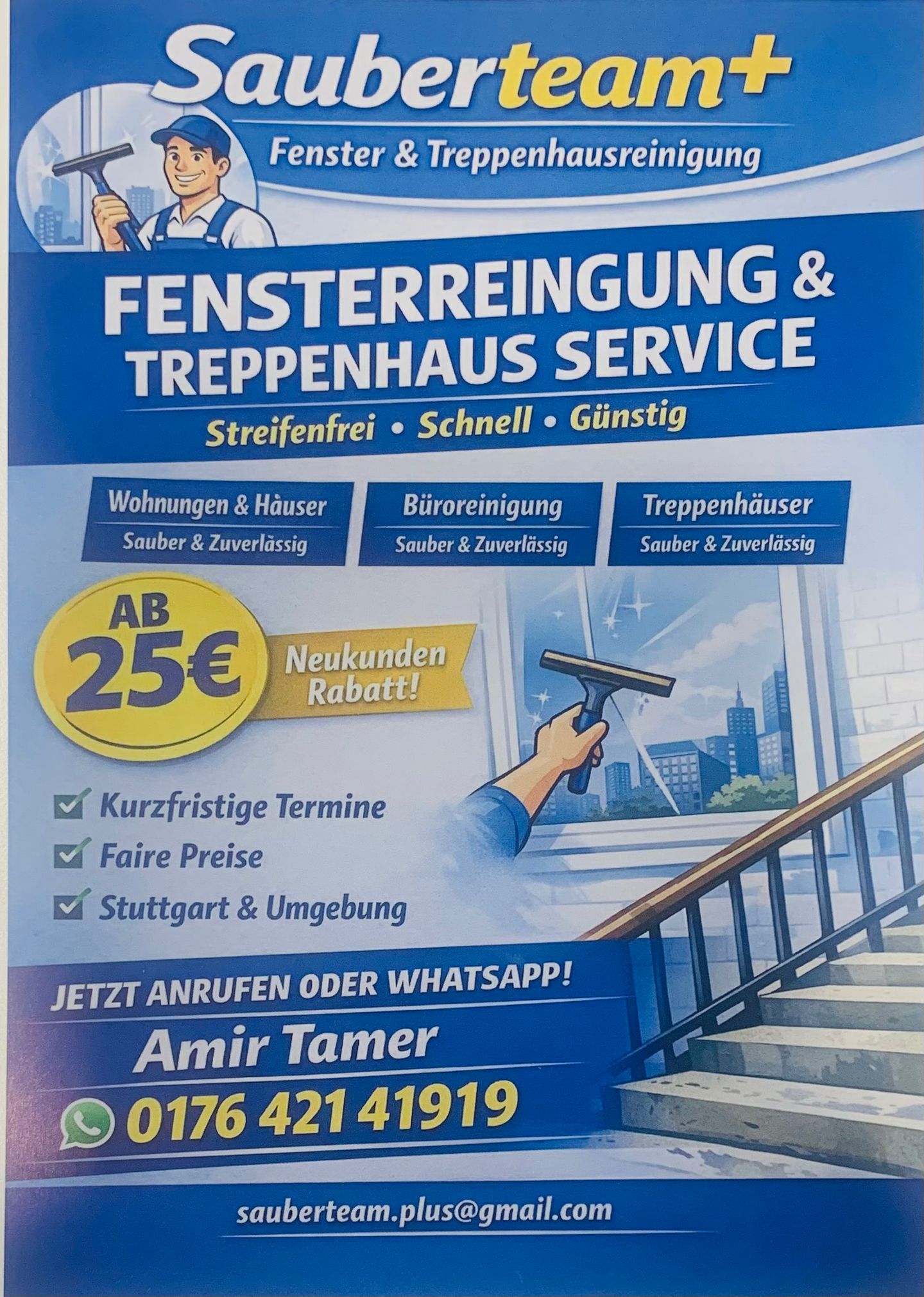 Logo der Firma Sauberteam+ aus Stuttgart auf dem Branchenportal Hausmeisterdienste.net