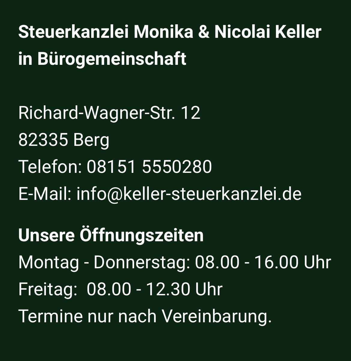 Beispielarbeit von Steuerkanzlei Keller - veröffentlicht auf Steuer-Berater.de