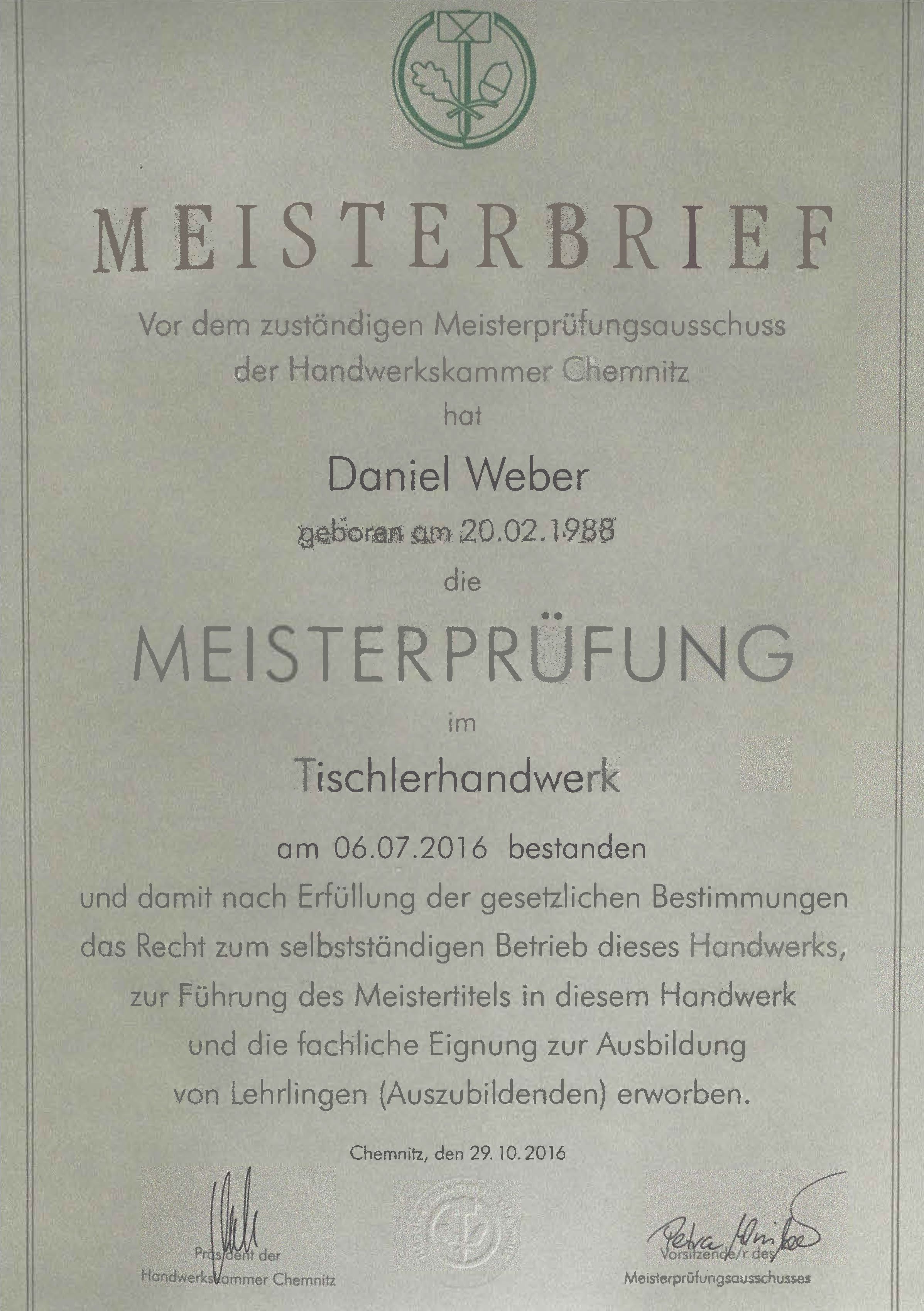 Beispielarbeit von Sachverständiger Daniel Weber - ö.b.u.v für das Tischlerhandwerk - veröffentlicht auf Gutachter.org