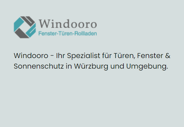 Beispielarbeit von Windooro GmbH - Fenster - Türen - Rollladen - Sonnenschutz - veröffentlicht auf Glaserei.org