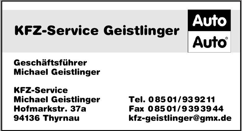 Beispielarbeit von Kfz-Service Geistlinger GmbH & Co. KG - veröffentlicht auf Auto-Werkstatt.de