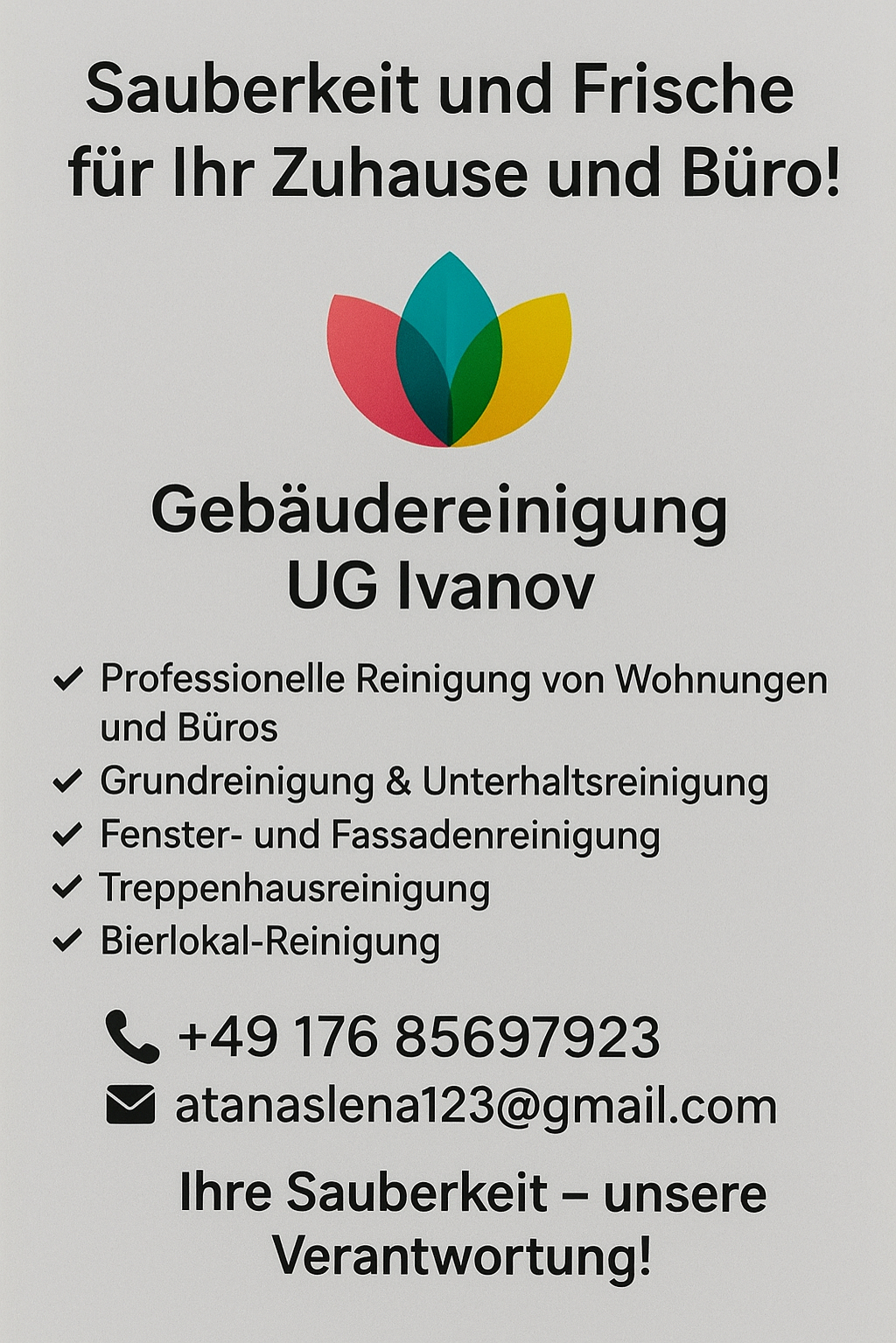 Logo der Firma Ivanov Reinigung UG aus Berlin auf dem Branchenportal Hausmeisterdienste.net
