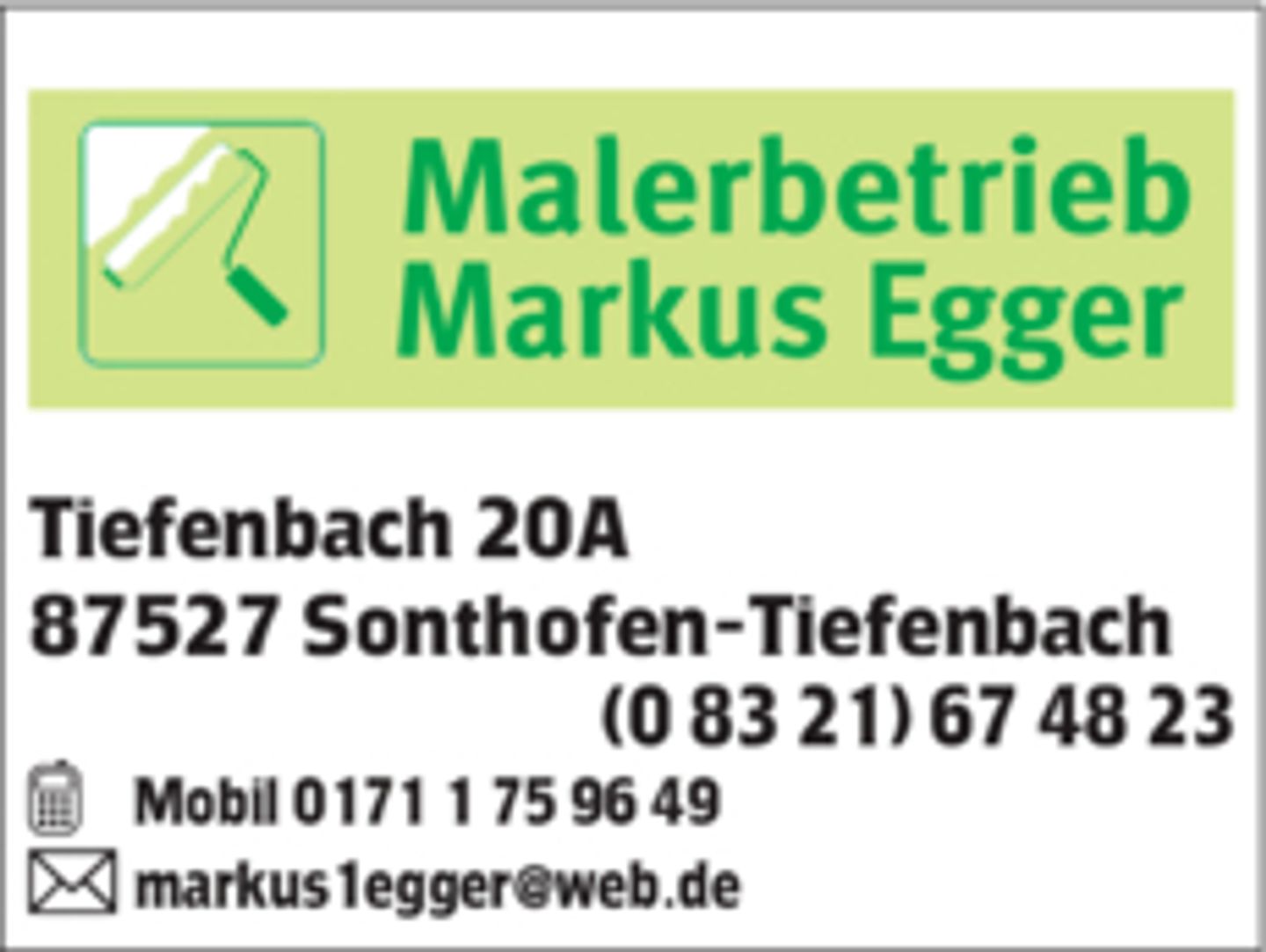 Logo der Firma Egger Markus Malerbetrieb aus Sonthofen auf dem Branchenportal Maler.org