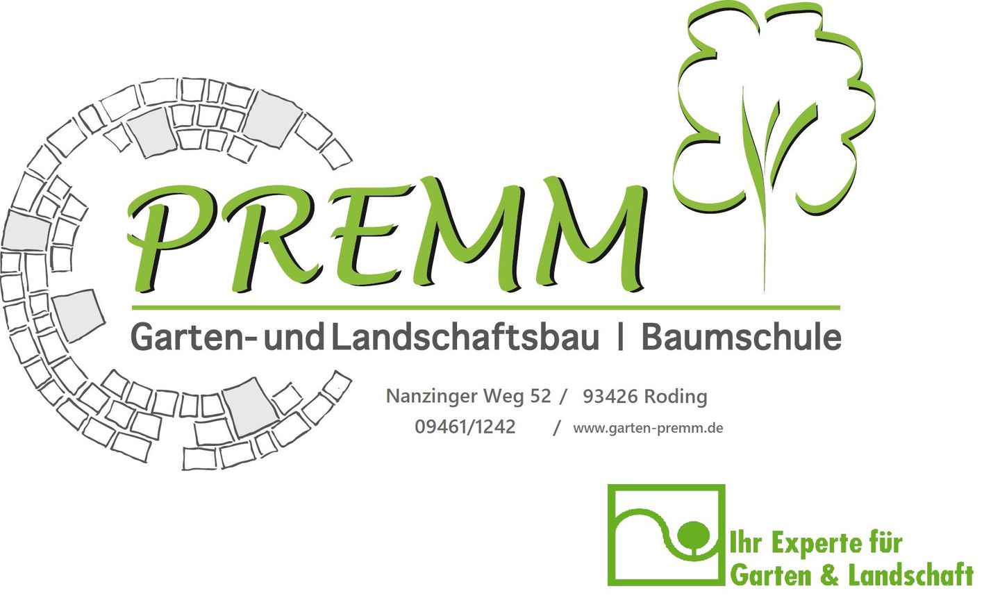 Logo der Firma PREMM | Garten- und Landschaftsbau, Baumschule aus Roding auf dem Branchenportal Gartenbau.org