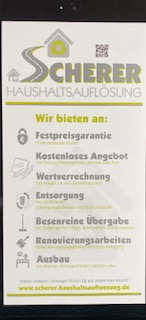 Beispielarbeit von Scherer Haushaltsauflösung - veröffentlicht auf Hausmeisterdienste.net