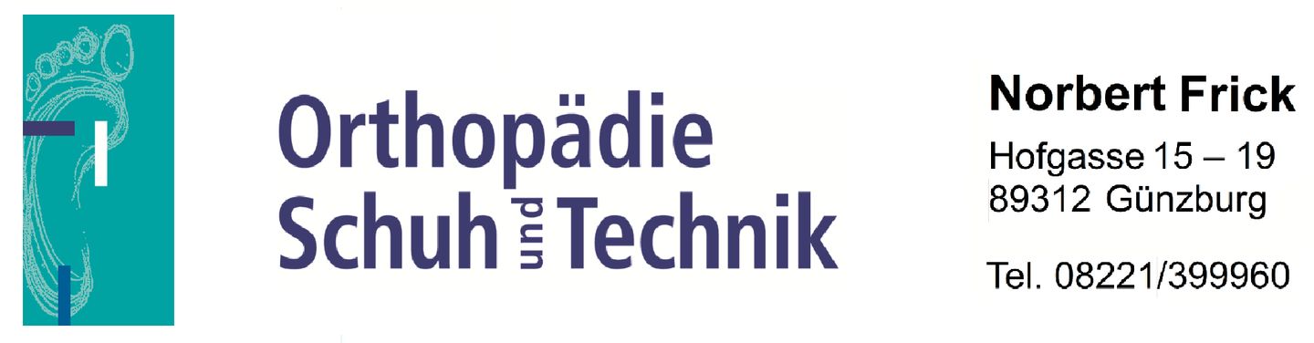 Logo der Firma Orthopädieschuhtechnik Frick aus Günzburg auf dem Branchenportal Sanimio.de