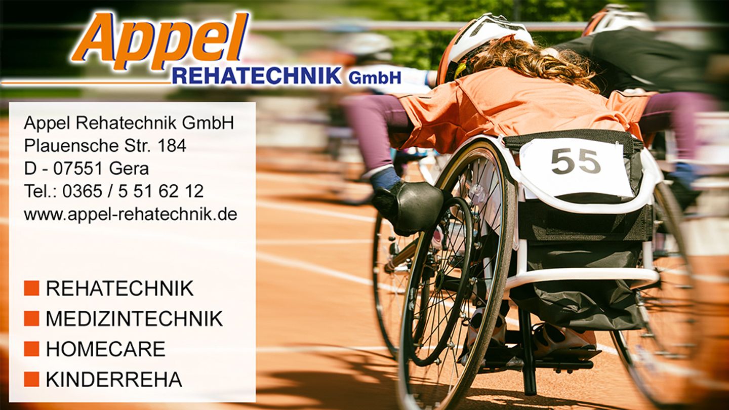 Logo der Firma Appel Rehatechnik GmbH aus Gera auf dem Branchenportal Sanimio.de